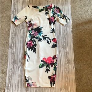 AX Paris Cream Floral Dress